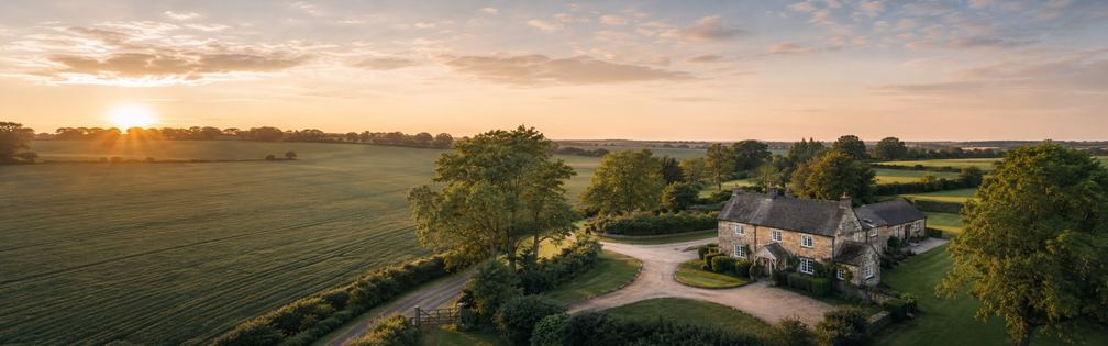 Rural property with septic tank