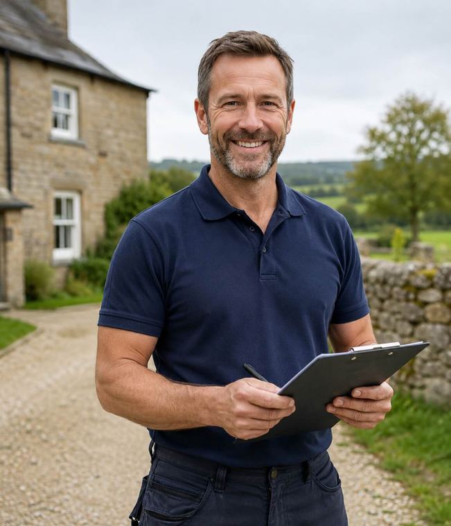Septic tank specialist at rural property